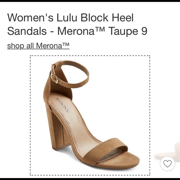 Merona Shoes - Taupe block heels